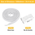 thumbnail image 2 of 8 Pack Elastic Tieless Shoe Laces for Adults Sneakers, Luminous White, 2 of 6