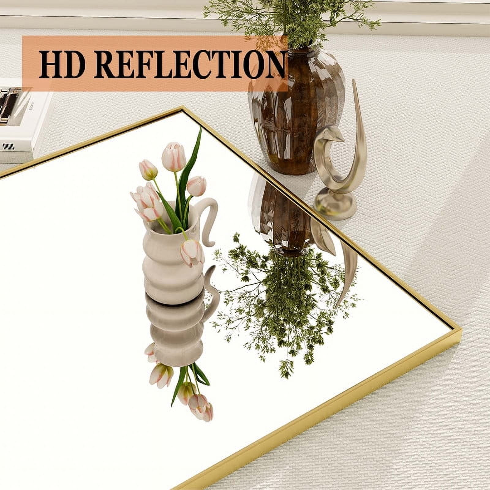 Lumora 58.3"x 18" Rectangular Full Length Mirror With Stand Wall Mounted or Leaning Floor Mirror, Gold