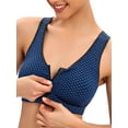 thumbnail image 5 of Women's Zip Front Sports Bra Wireless Post-Surgery Yoga Bras Removable Cups, 5 of 8