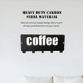 thumbnail image 4 of Yeacher Metal Coffee Mug Holder Coffee Shaped Hook Rack 5 Hooks Hanging Coffee Cup Racks Wall-Mounted Nail-free Drilling Metal Hanger Storage Hook for Mug Display Organizer, 4 of 7