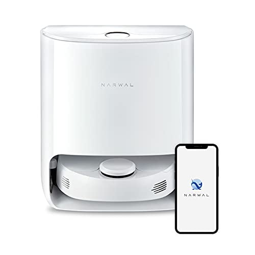 Narwal T10 Robot Vacuum and Mop Combo with Mop Self-Cleaning, Hard Floor Cleaner Machine Station- Ideal for Pet Hair - LIDAR Navigation & Laser Mapping - Quiet Operation, White