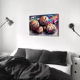 thumbnail image 4 of VELVET Abstract Basketball Wall Art Kids Room Decor Colorful Basketballer Poster Graffiti Balls Wall Decor for Teen Boysin, Street Pop Sports Painting Playroom Nursery Decorations 18x12inch Framed, 4 of 6