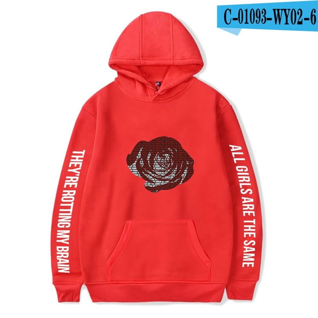 Sudaderas con capucha de Juice Wrld, chaqueta informal para adultos y niños, tallas para niños, jersey de Cosplay, ropa de calle, Jersey UnisexRojo ANiños160 Deng Xun unisex