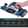 thumbnail image 3 of Rabot Sans Fil compatible avec Batterie Makita 18V, 3200r/min. Raboteuse Électrique Portable, Profondeur Réglable 0-2mm (Batterie Non Incluse), 3 of 5