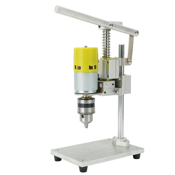 Benchtop Drill Press Aluminum Alloy Bench Drill Machine Household DIY Bench Drilling Machine 1.5x10mm Chuck AC 110-240V