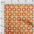 thumbnail image 2 of oneOone Viscose Chiffon Orange Fabric Circle Craft Projects Decor Fabric Printed By The Yard 42 Inch Wide, 2 of 4