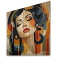 thumbnail image 2 of Designart "Portrait of a Woman in Art Deco Style II" Abstract Portraits Print on Natural Pine Wood, 2 of 5