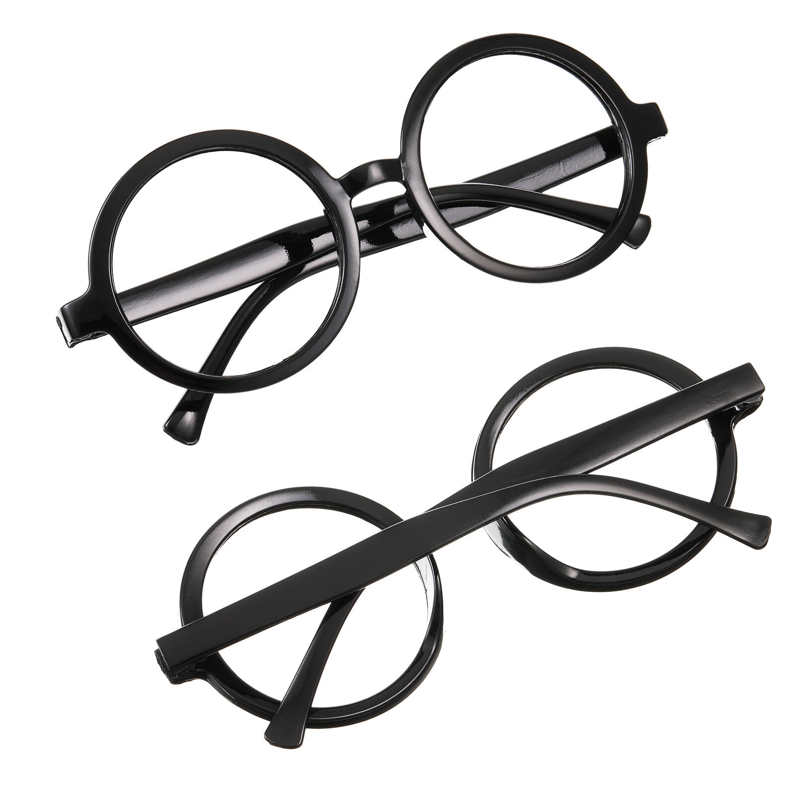 2 Pieces Round Glasses Frame Frames Boys Halloween Lenses Costume Fashion Eyeglasses Frames Performance School Cosplay Eyewear Supply