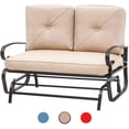 thumbnail image 6 of SUNCROWN Outdoor Patio Swing Glider Bench Rocking Loveseat for 2 Person, Brown, 6 of 12