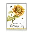 thumbnail image 4 of Stupell Industries Have a Beautiful Day Country Bee Pun Sunflower Gray Framed by Patricia Pinto, 4 of 5