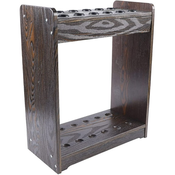 Fetcoi, Cue Stick Rack, 12 Holes Wooden Pools Cue Rack Stand Pool's Stick Storage Organizers Multiple Cue Display Shelf