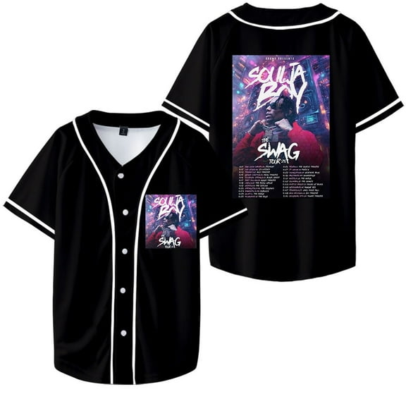 Soulja Boy Tour 2025 Baseball Tee Summer New Printed Cool Women Men Casual Short Sleeve