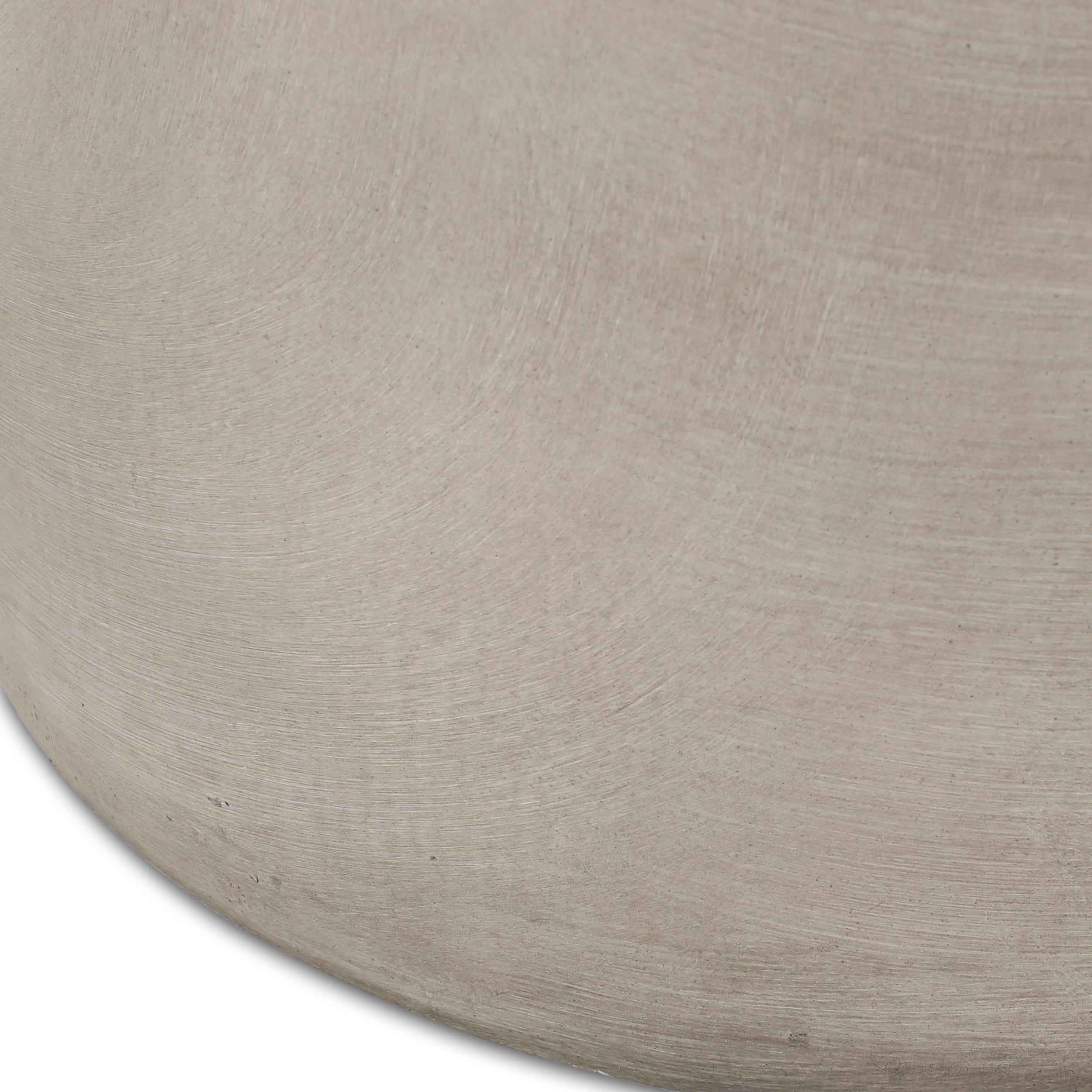 Euroco 16"H Outdoor Concrete Side Table,Round Small End Table,Lightweight Accent Table for Patio,Light Gray