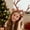 Brown, variant on Anhility Antler Headband Red Christmas Reindeer Hairband Deer Horn Hair Hoop Elk Ears Holiday Headpiece Cute Women Headdress Accessories for Party Indoor Outdoor