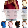 thumbnail image 3 of TGSLY Asymmetric One Shoulder Tops for Women Lightweight Thin V Neck Solid Color Blouses Relaxed Dressy Casual Half Sleeve T-Shirts L, 3 of 8