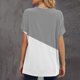 thumbnail image 3 of ICHUANYI Clearance Women's Fashion Comfortable Casual Round Neck Short Sleeve Print Top Blouse(Gray, XL) ICHUANYI WER2023081014306, 3 of 5
