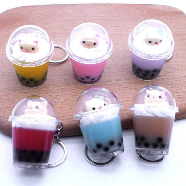 Gwong Juguete Llavero simulado simulado de dibujos animados de perla taza taza llavero colgante bolso decoración regalo Gwong 30007048