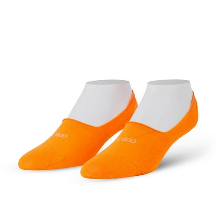 

Odd Sox Unisex Basix No Show Socks Knit Cotton Comfortable Orange