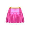 thumbnail image 6 of TiaoBug Women Girls Cheer Leader Uniform Dress Cheerleading Outfits Sparkle Long Sleeve Crop Top with Skirt Set Hot Pink M, 6 of 7