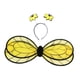 thumbnail image 3 of Diadema con alas de animal para mujer, accesorio ligero para cosplay y baile escénico. Amarillo Negro, 3 of 9
