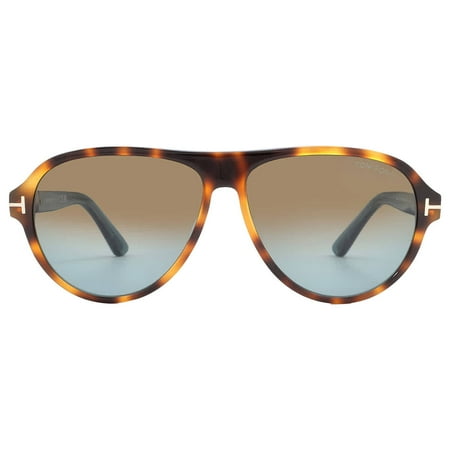Tom Ford FT1080 53F Plastic Blonde Havana Gradient Brown 59 mm Men's Sunglasses