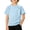 Blue, variant on Multi Solid Color Reflective Detail Kids Athletic T Shirt Lightweight Raglan Sleeve Top for Travel Beach Vacation & Group Team Uniform Looks White 100