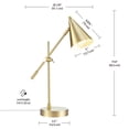 thumbnail image 3 of Novogratz x Globe Tacoma 18" Matte Brass Balance Arm Desk Lamp, 52887, 3 of 7