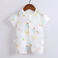 thumbnail image 2 of Angala Summer Outfit Baby Girls Boys Button Cartoon Dinosaur Floral Kimono Romper Jumpsuit Short Sleeve Playsuit Clothes Cozy Stylish Baby Clothes 3-6 Months, 2 of 3