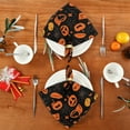 thumbnail image 4 of Qxltty Pattern Of Black and Orange Halloween Symbols Napkins 20×20in Perfect for Parties Dinners Weddings Cocktail Housewarming Cloth Napkins Set of 6, 4 of 8