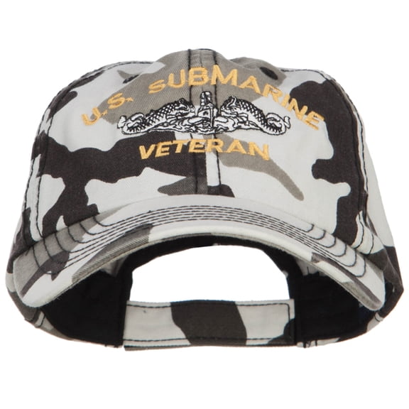 US Submarine Veteran Military Embroidered Enzyme Camo Cap - City OSFM