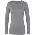 thumbnail image 5 of HeedFit Women’s Long Sleeve Underscrub Tee, Soft Stretch Breathable 3-Pack, l, Heather Gray, 5 of 5