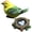 Green, variant on Yvsxxv 2 Pack Blue Resin Bird Nest Figurine Mini Ornaments for Fairy Garden Bonsai Home Decoration