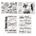 thumbnail image 1 of 4 Pieces/Set Scrapbooking Reusable Embossing Stencil Home Photo Album Portable Handicraft Transparent DIY Template Embossed Stamp Accessories, 1 of 9