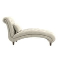 thumbnail image 3 of Weston Home Bowman Tufted Armless Chaise with Matching Pillow, Beige Velvet, 3 of 7