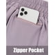 thumbnail image 5 of Pantalones cortos para correr de secado rápido para mujer Capa deportiva Cintura elástica Pantalones cortos de entrenamiento activo con bolsillos Xemadio LRWJ644-9, 5 of 7