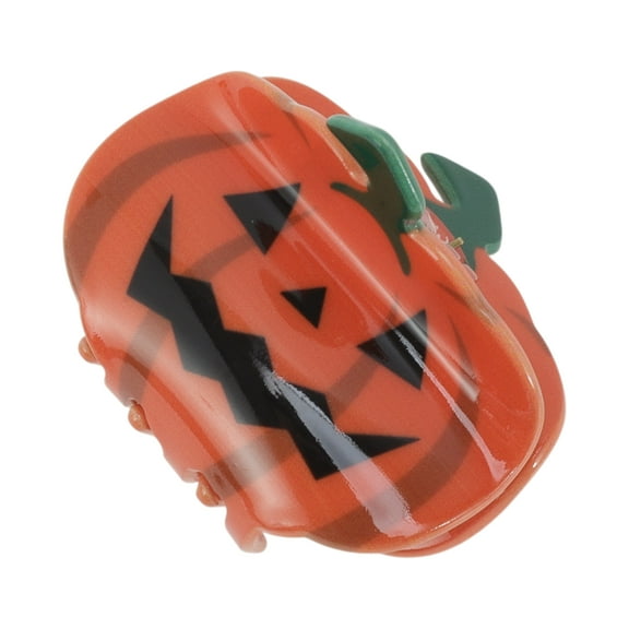 Unique Bargains 1 Pc Claw Clip Cute Halloween Mini Pumpkin Design Hair Clip Red