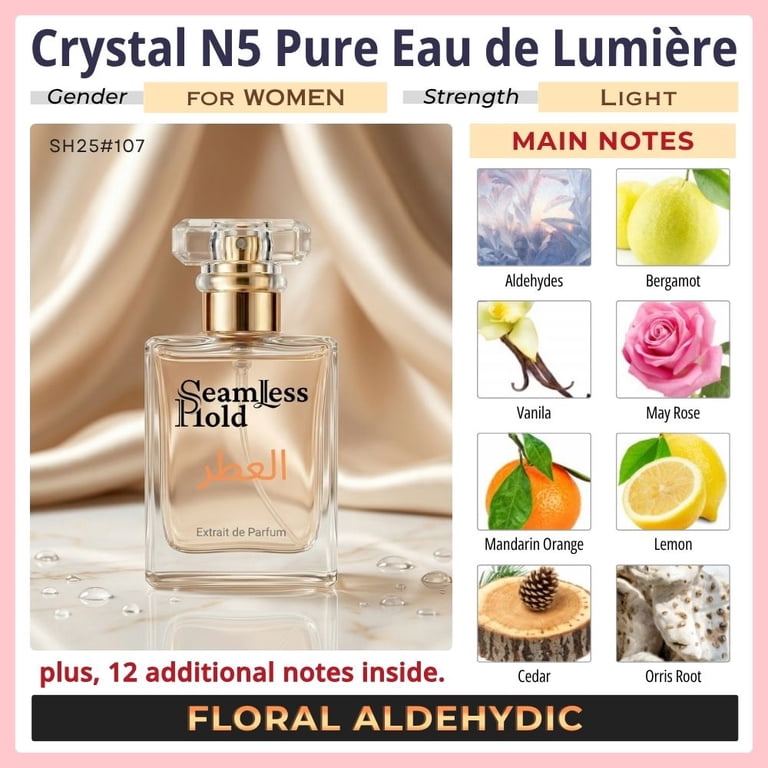 Seamless Hold Crystal N5 Pure Eau de Lumiere Citrus Aldehydic