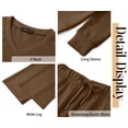 thumbnail image 6 of Fantaslook Two Piece Sets for Women Fall Outfits Long Sleeve Tops Wide Leg Pants Lounge Matching Sets Vacation Travel Outfits, 6 of 8
