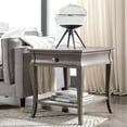 thumbnail image 3 of Leick Home 11607-GW Luna One Drawer Side Table and Shelf, Gray Wash, 3 of 14