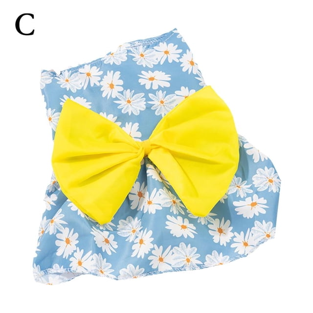 Vestido de princesa para perro pequeño, falda con lazo floral, ropa de boda con lazo, verano K Z9V9