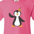 thumbnail image 4 of Inktastic Cute Penguin, Penguin With Party Hat Youth T-Shirt, 4 of 5