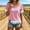 Pink, variant on Women's Vintage Fringed Patchwork Round-Neck Short-Sleeve Blouse for Spring Summer