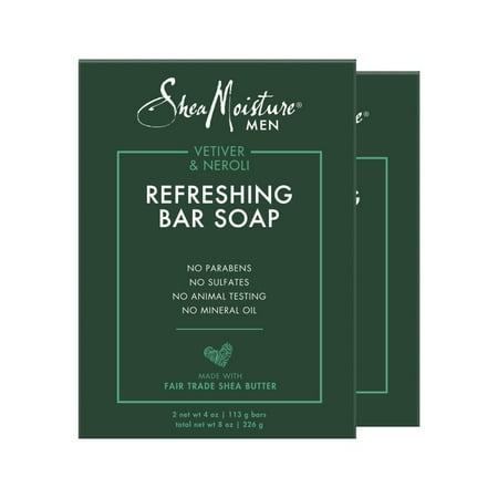 Sheamoisture Men Vetiver & Neroli Refreshing Bar Soap Cleanser -- 1 Bar