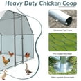 thumbnail image 3 of Zimtown 19.7x9.8x6.5 ft Metal Chicken Coop with 180g PE Rainproof Cover - Rabbit & Hen Hutch, 3 of 8