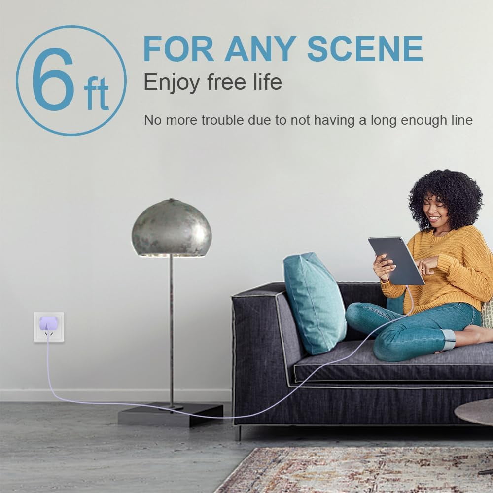 Apple 20W PD USB C Wall Charger with 6.6FT Type C to Type C Fast Charging Cable - Compatible with iPhone 15/15 Plus/15 Pro/15 Pro Max, iPad Pro/Air/Mini