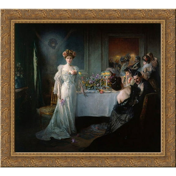 Redemption 24x20 Gold Ornate Wood Framed Canvas Art by Julius LeBlanc Stewart