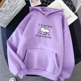 thumbnail image 3 of Sudadera con capucha de manga larga para mujer, ropa de calle divertida, no soy mujer, Kpop, Harajuku, gráfico de gato de dibujos animados, letras perezosas, 3 of 4