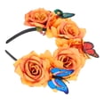 thumbnail image 2 of Diadema floral para fiesta de té, diadema con flores simuladas y mariposas, decoración para el tocado, 2 of 6