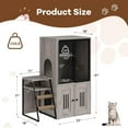 thumbnail image 2 of Cat Litter Box Enclosure for 2 Cats and Doors,Double Cat House with Storage Space,Enclosed Litter Box Furniture with Ladder, 2 of 8