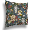 thumbnail image 2 of Mushroom Forest Velvet Throw Pillow Covers Sofa Pillowcase Car Square Throw Pillowcases Home Decoration 18x18Inch, 2 of 6